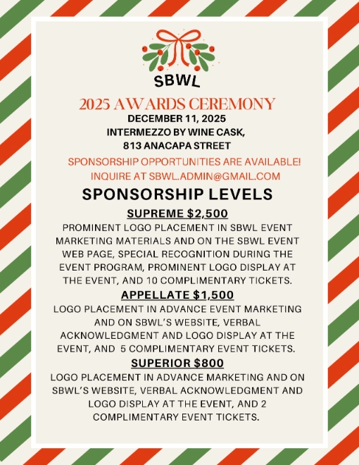 2025 Award Ceremony Sponsorship